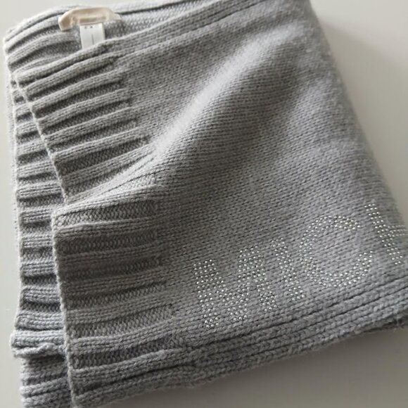 Michael Kors Grey Scarf with Mini Rhinestones - Picture 1 of 6